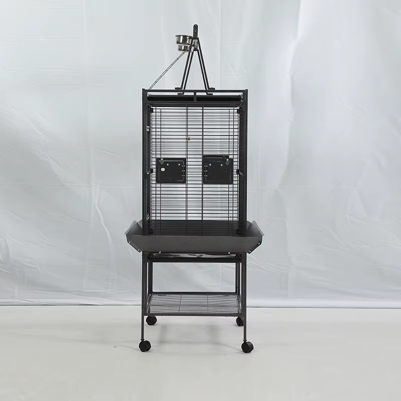 Classic Luxury Stainless Steel Frame Powder-Coated Pet Bird Cage Lockable & Durable for Small Birds Indoor/Outdoor Use — image 4
