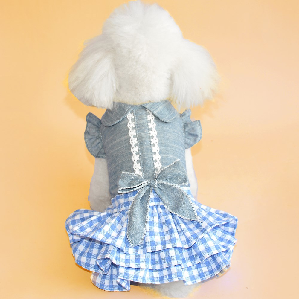 Teddy Small Dog Pet Denim Skirt Dog Clothes Spring And Summer Thin Breathable Princess Skirt — image 5