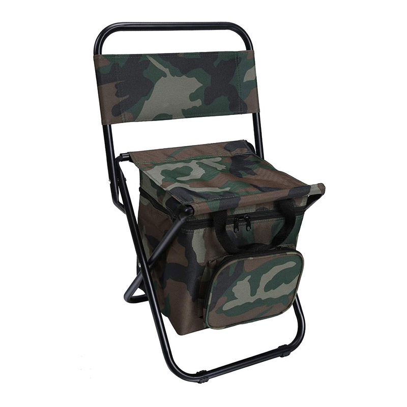 Folding Fishing Chair Backpack Insulation with Cooler Bag Portable Folding Beach Chair Seat Camping Chairs Folding Stool Chair — image 4