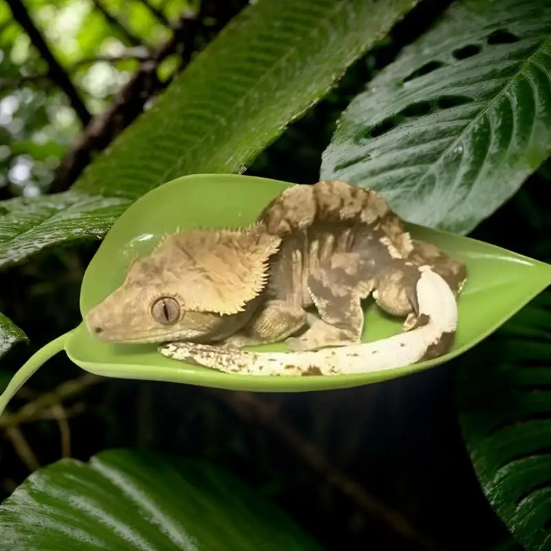 Decoración de Terrario con Ventosa, 1/3 Piezas; Hojas Simuladas para Hábitats de Geckos y Ranas