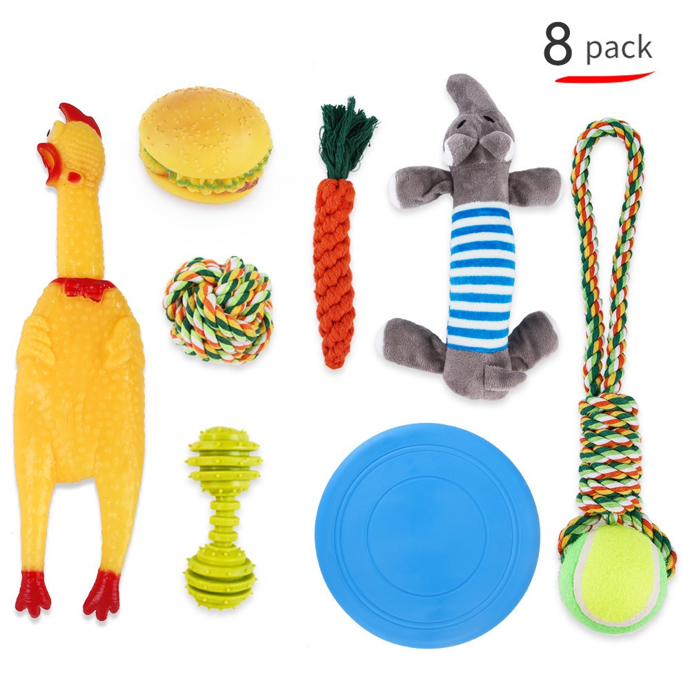 Juguetes para Mascotas - Conjunto de Cuerda de Algodón para Mordisqueo y Limpieza Dental Canina — imagen 3