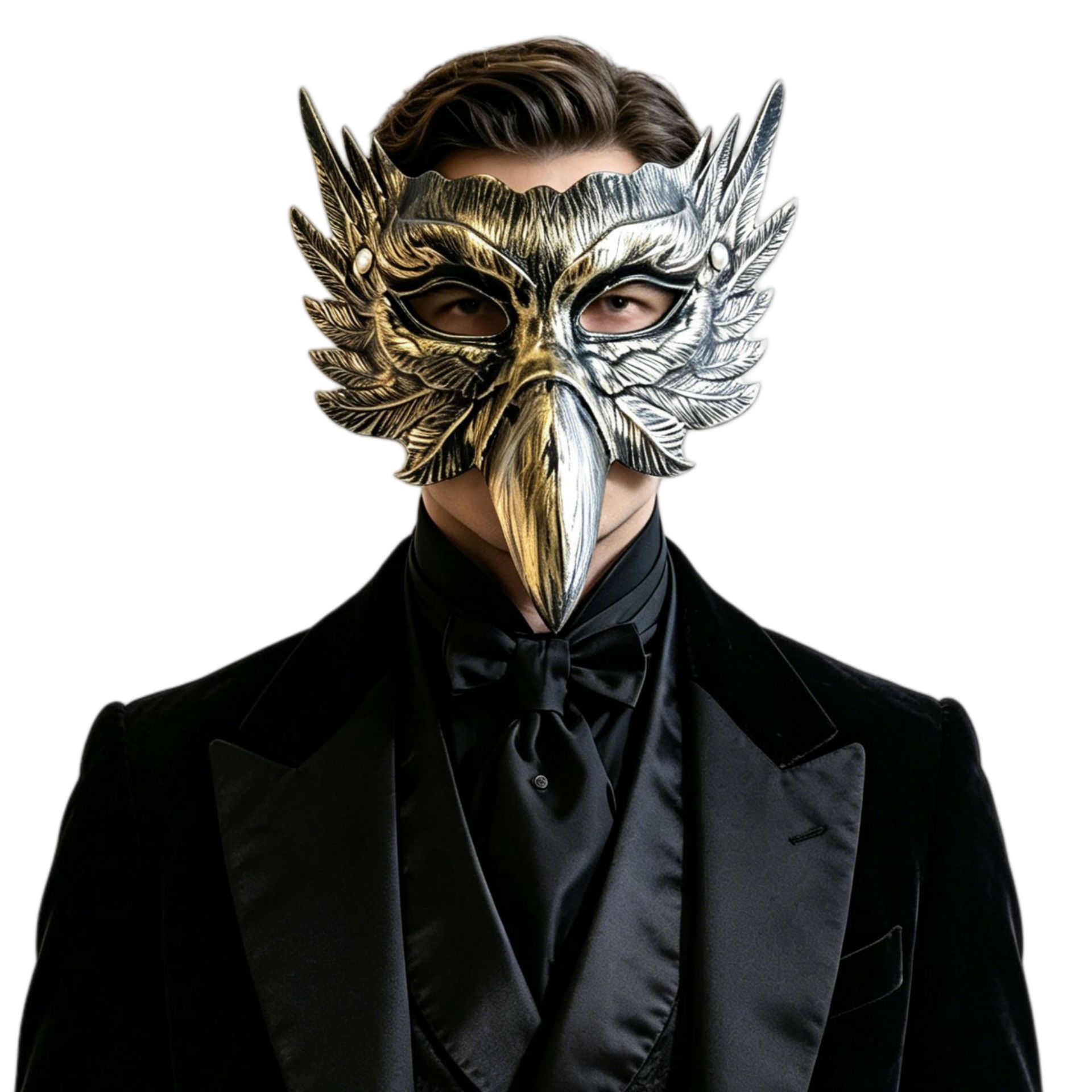 Máscara de Águila para Halloween - Máscara de Media Cara con Diseño de Águila Estilosa — imagen 1
