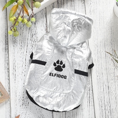 Sport Sliver Pet Dog Jacket Clothing Warm Cool Fashion Puppy Winter Cotton Padded Down Coat Wear — image 4