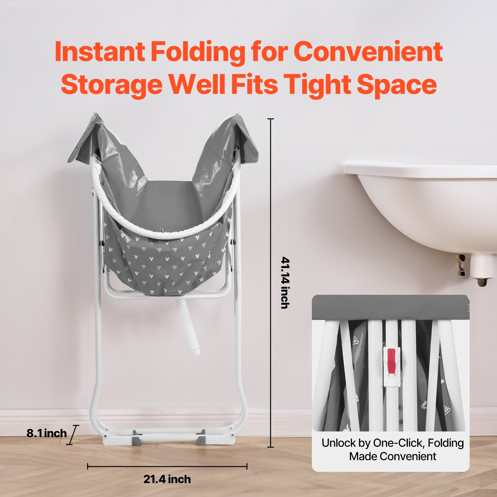Baño Portátil para Perros Elevado en Gris para Canes Pequeños y Medianos y Gatos — imagen 1
