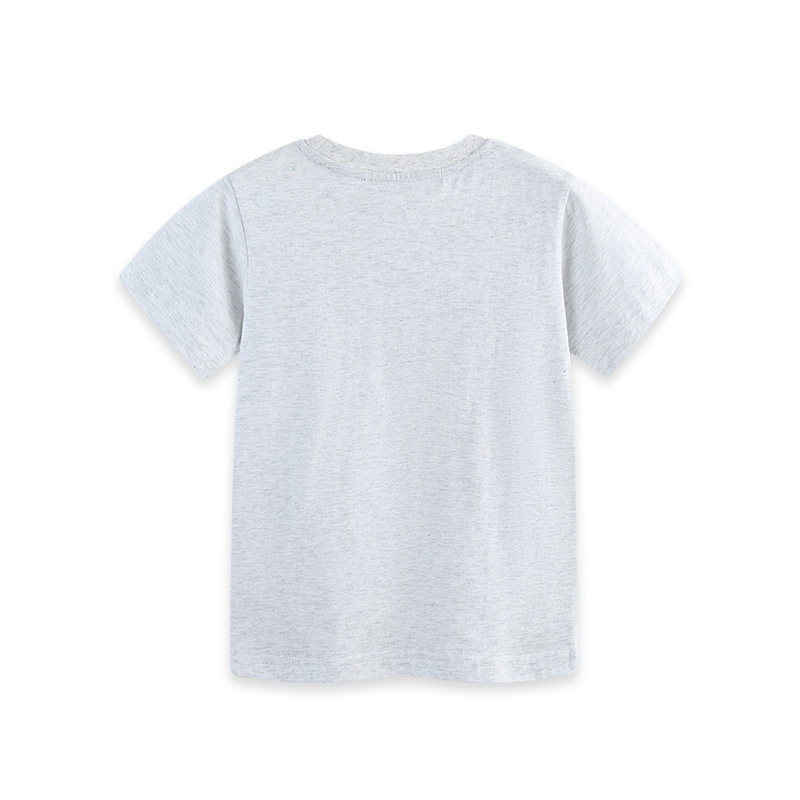 Dinosaur cartoon printed children's round neck T-shirt — image 4