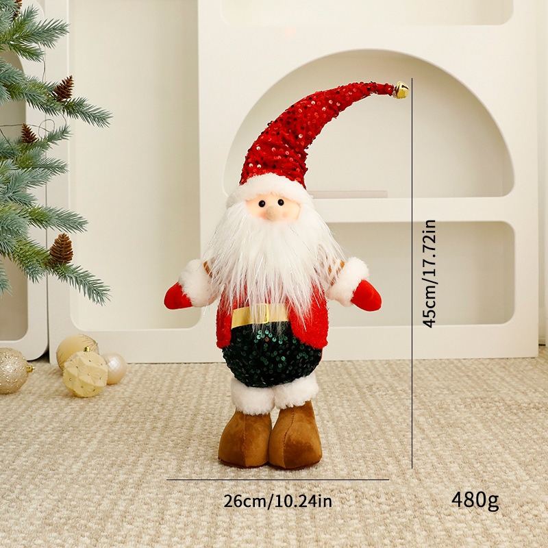 Standalone Christmas Standing Stretch Dolls, Hotel Window Display Snowman Reindeer Plush Toys Decorations — image 9