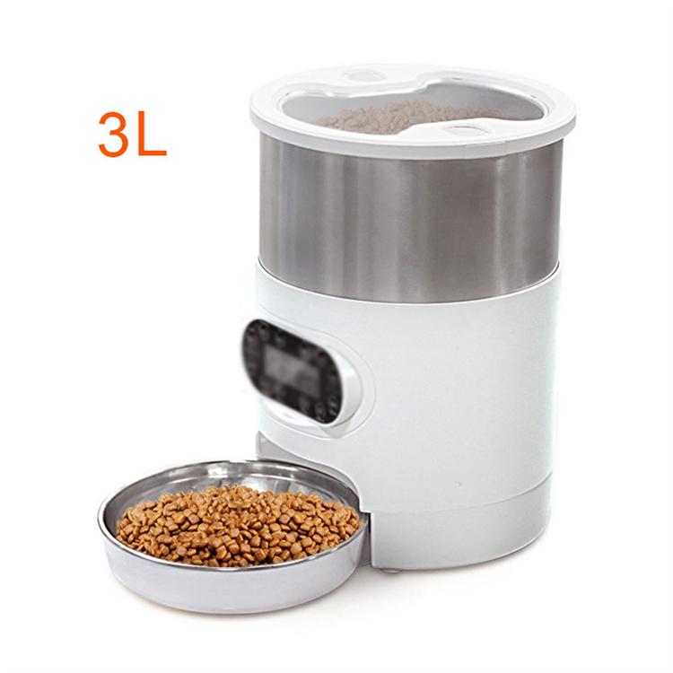 Double Meal Feeder Double Meal Tray Stainless Steel Feeder Automatic Feeder Pet Feeder — image 2