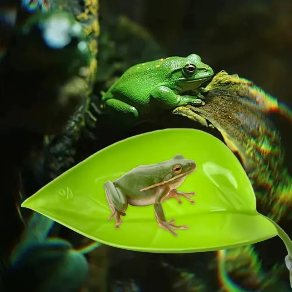 Hoja con Ventosa para Hábitat de Ranas 2026, Área de Descanso para Reptiles y Gecos, Terraza de Hojas Simuladas, Accesorio para Terrario — imagen 2