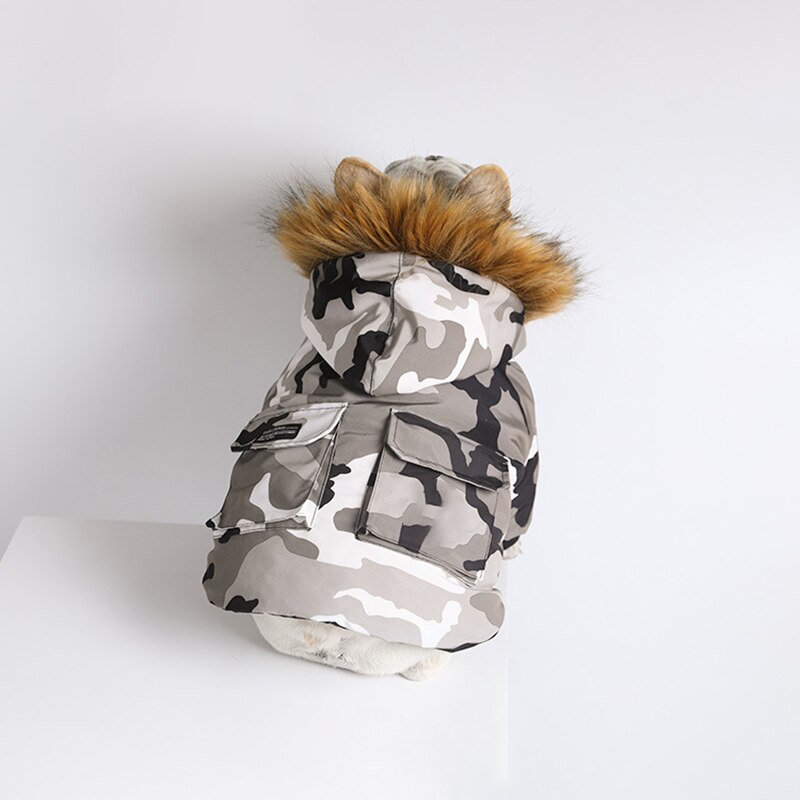 Chaquetas de invierno para perros abrigadas y calientes con capucha para Chihuahuas, Bulldog francés, Pugs, y pequeños perros — imagen 3