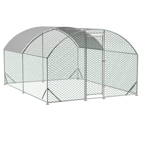 Large Chicken Coop Metal Chicken Run With Waterproof And Anti-UV Cover, Dome Shaped Walk-in Fence Cage Hen House For Outdoor And Yard Farm Use, 1 Tube Diameter, 9.84 X 13.12 X 6.56 — imagen 8