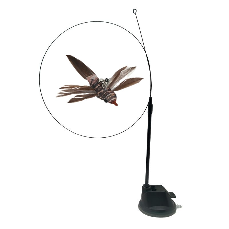 Juego Interactivo de Pájaro Simulado con Super Pegamento y Plumas para Entretenimiento de Gatos Pequeños — imagen 3