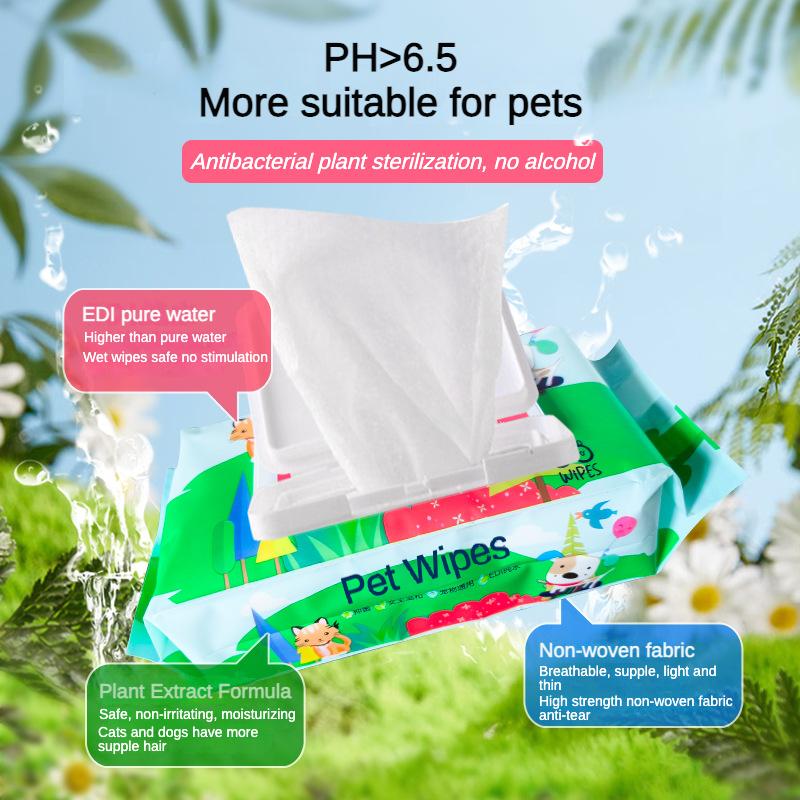 Limpieza para Perros y Gatos: Toallitas Hidratantes Sin Fragancia, Basadas en Plantas, Fáciles de Usar, Hiposensibles — imagen 2