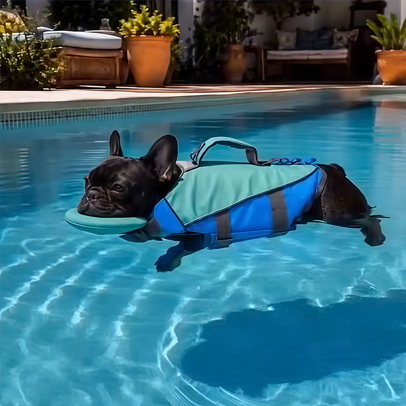 Vestidor de Perro Ajustable con Rayas Reflectivas – Alta Flotabilidad, Chaleco de Seguridad Transpirable para Deportes y Natación — imagen 5