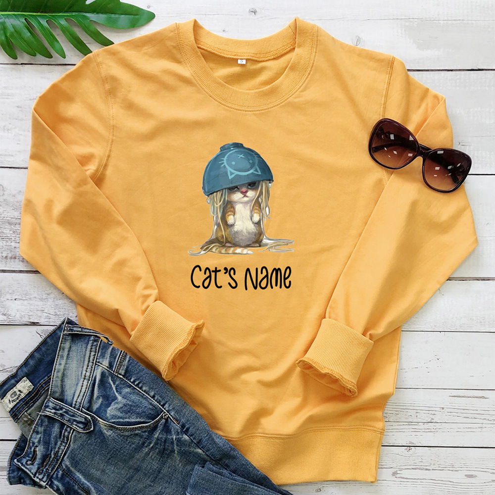 Cat's name cat noodle printed hoodie — image 5