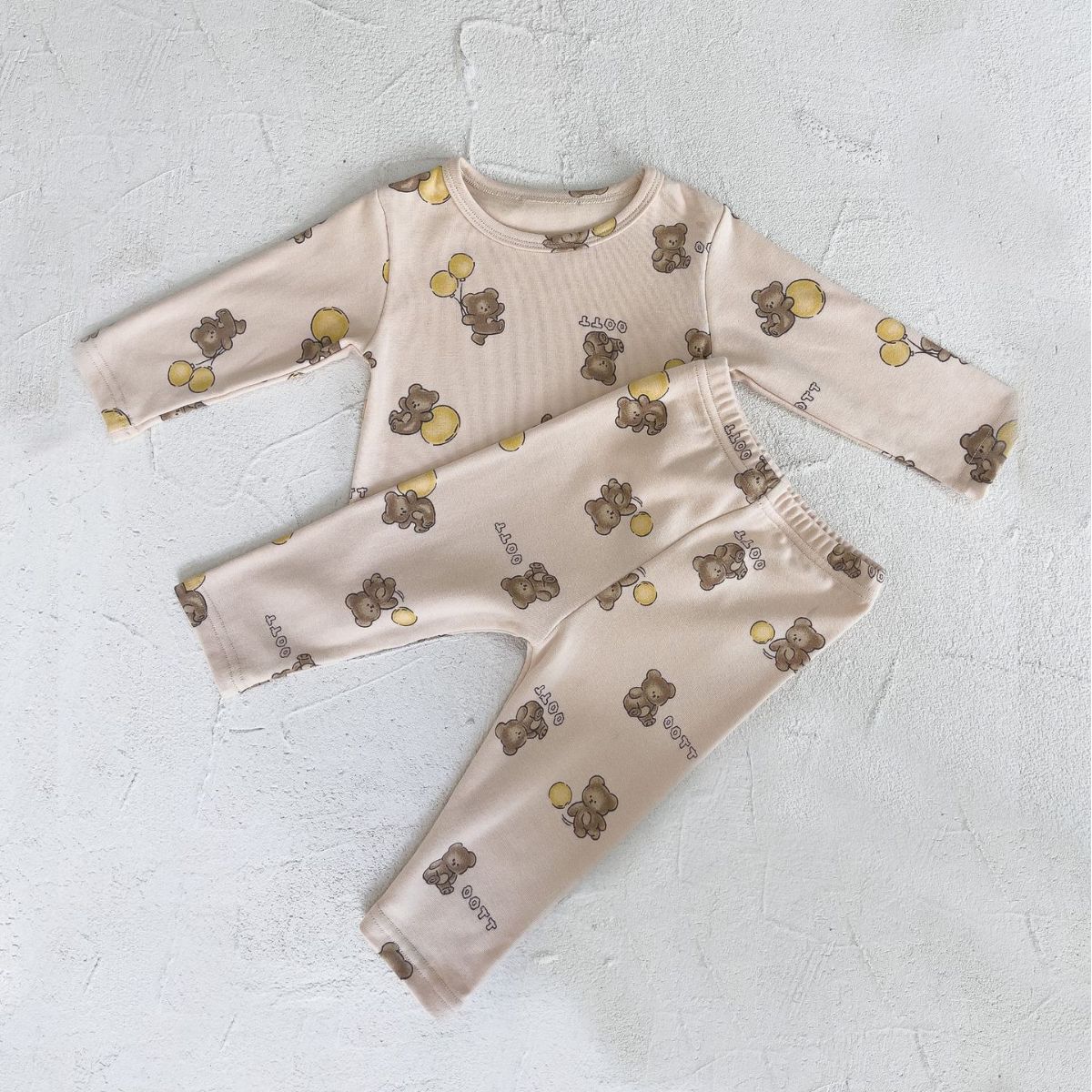 Baby Bottoms Set, Children's Two-Piece Set with Bear Balloon Print Long Sleeve T-Shirt and Pants Pajama Set — image 8