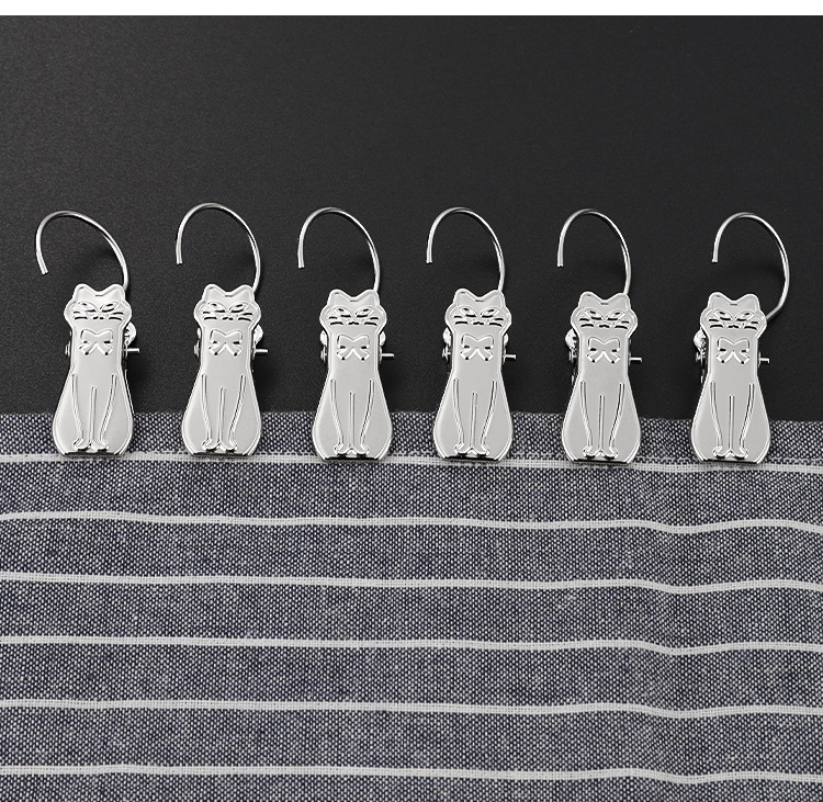 Cat Shaped Curtain Clips with Large Hooks Window Tie Back Holders — image 6