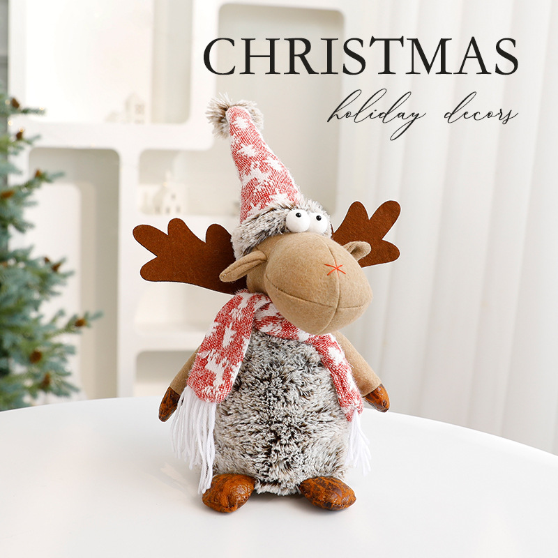 Reindeer Plush Christmas Decoration Ornament Window Display Decorative Figurine — image 4