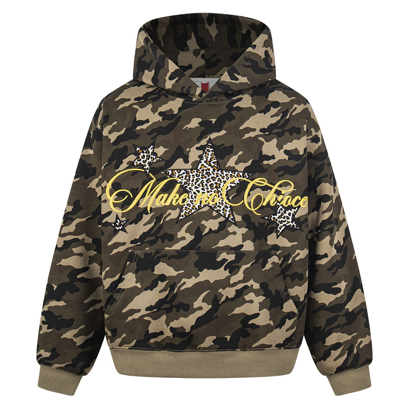 Retro leopard print star hooded sweatshirt for women — image 3