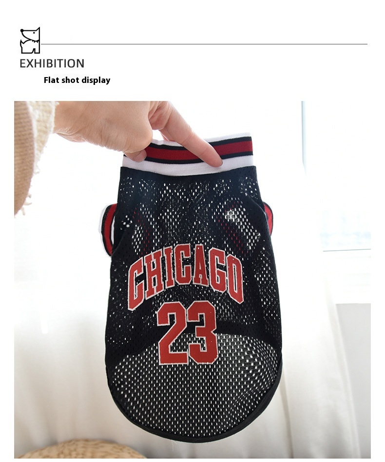 Ropa de Mascotas para Baloncesto Vestido Grande Malla Verano Ropa para Perros — imagen 10