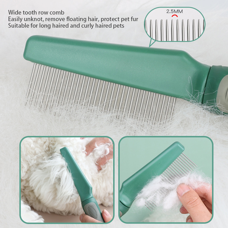 Pet Comb Cat Hair Removal Long Needle Comb Flea Comb Knot Hair Removal Comb Dog Comb Pet Supplies — image 4