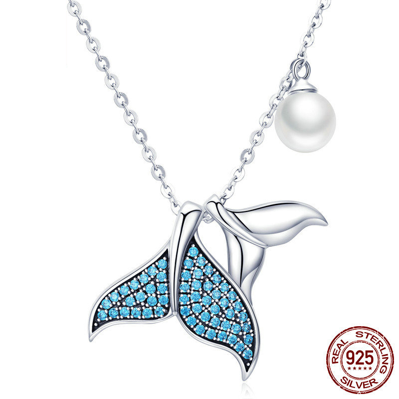 925 Mermaid Tears Zircon Bead Silver Necklace for Women — image 1