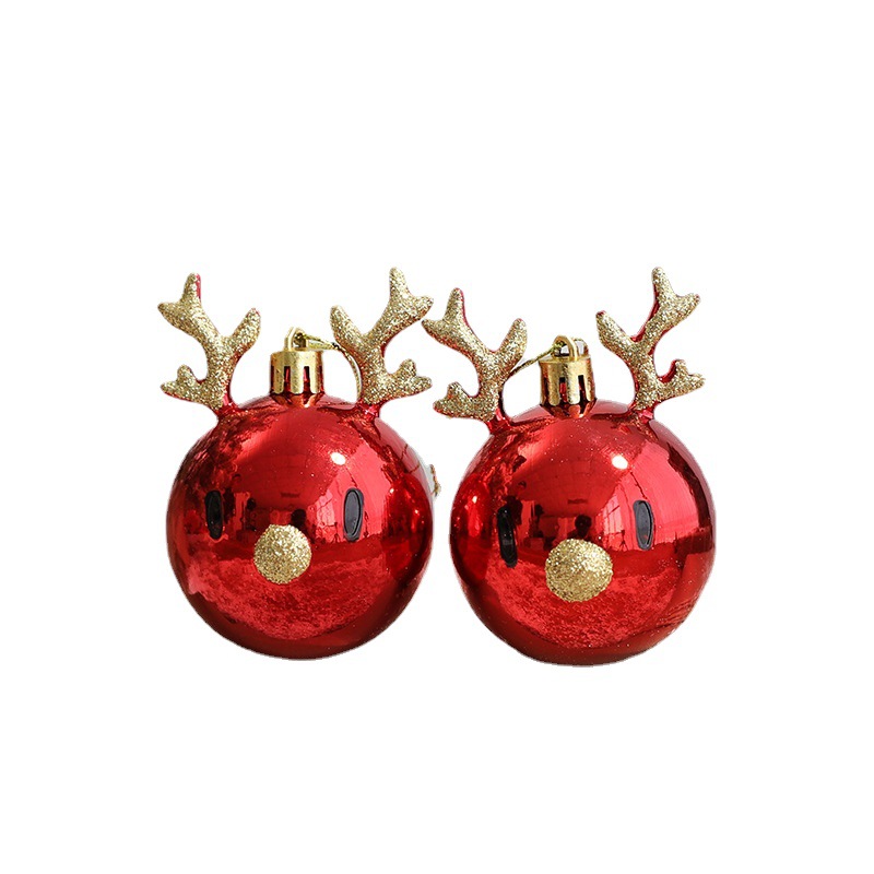 Christmas decorations, reindeer scene decorations, Christmas tree decorations, plastic ceiling ornaments, hanging balls — image 5