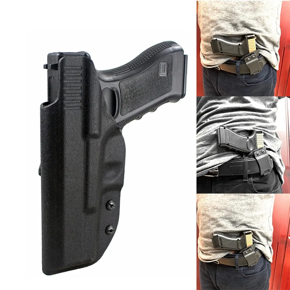 Holster Táctico para Carga Oculta en Cinturón Kydex para Pistola G17 G22 G31 Caza Caso de Pistola con Lazo y Ajuste — imagen 1