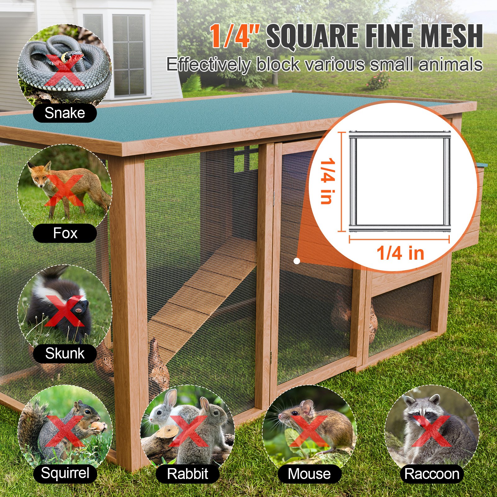 Hardware Cloth, 1'4 Inch 36in X 100 Ft 23 Gauge, Hot Dipped Galvanized Wire Mesh Roll, Chicken Wire Fencing, Wire Mesh For Rabbit Cages, Garden, Small Rodents — imagen 6