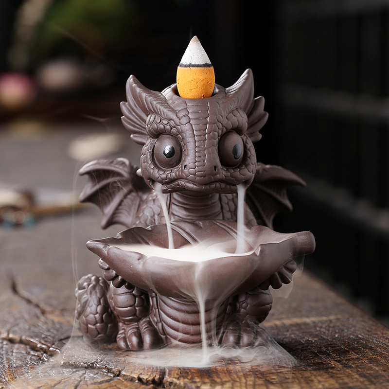 Creative Small Ornament Dinosaur Treasure Smoke Backflow Incense Burner — image 1