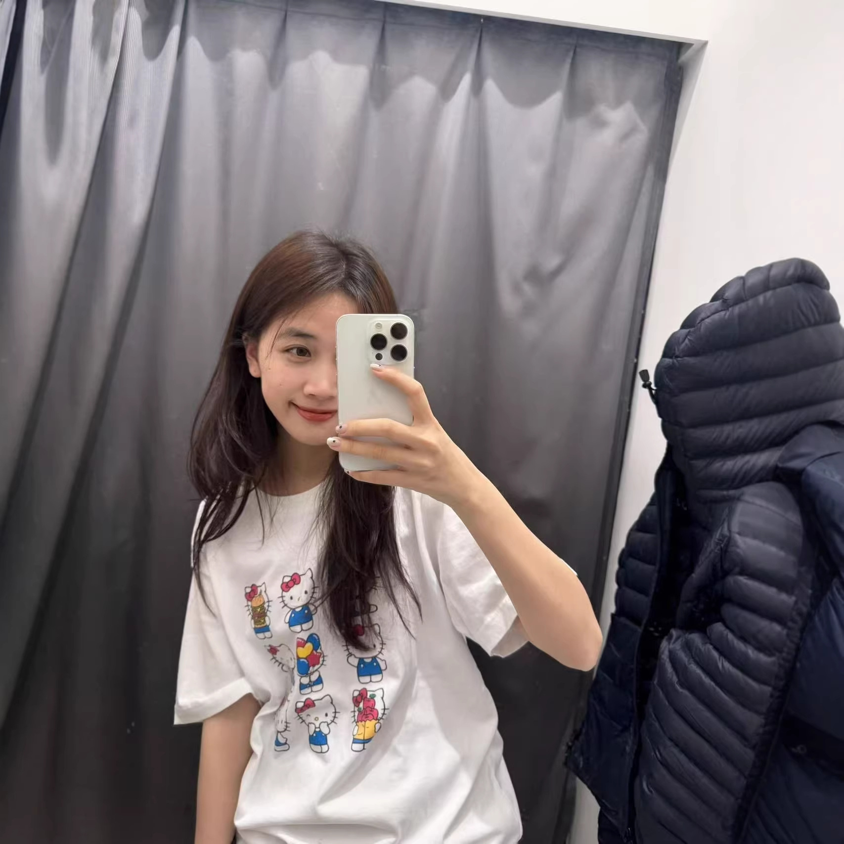 Cute Cat Print Cotton Short Sleeve T-Shirt for Women — image 3