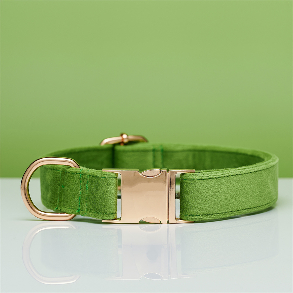 Conjunto de Cuerda y Collar de Tela de Algodón con Broche Metálico y Lazo Personalizable para Perros en Varios Colores — imagen 8