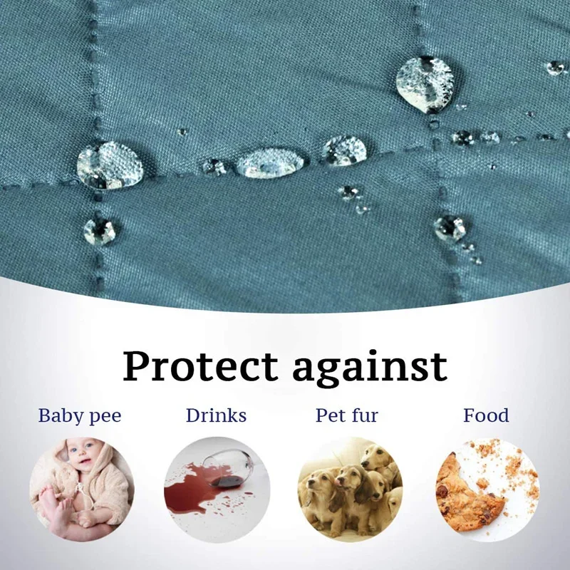 Waterproof Recliner Cover Snap Fixed Pet Dog Kids Sofa Mat Couch Slipcovers For Living Room Dustproof Furniture Protector Covers — image 3
