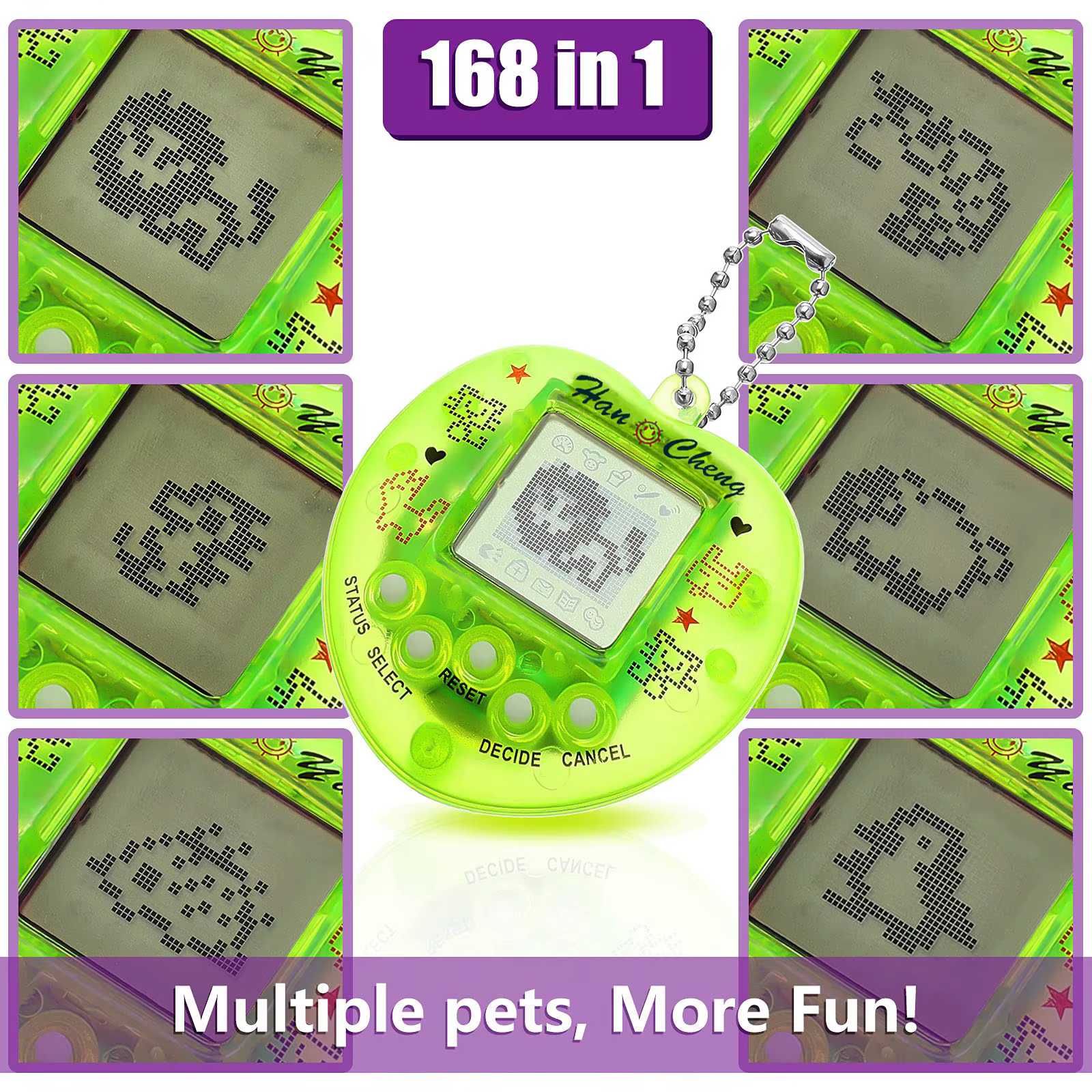 Electronic Pets Game Tamagotchi Handheld Game Console Toy in Russian Original German Spanish Polish Virtual Digital Pet Toy — image 4