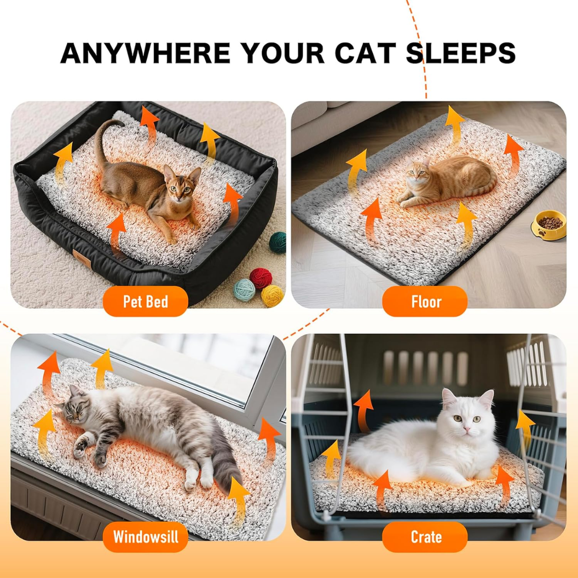 Self Warming Cat Bed, Upgraded Thermal Mat For Indoor Cats — image 5