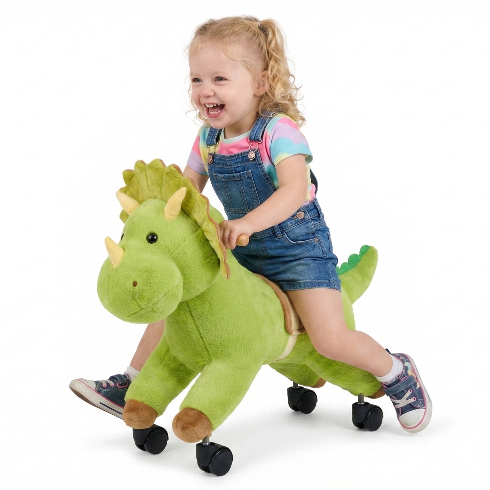 Ride On Horse, Riding Dinosaur Toys For Kids, Features Lifelike Dinosaur Roars, No Battery Required, 360-Degree Flexible Smooth Wheels, Soft Seat, 88 Lbs Max Load Capacity For Toddlers Ages 3 — image 1