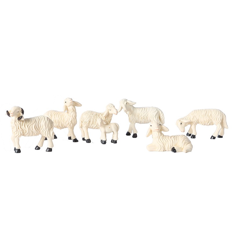 Decoración de Cabra Blanca para Jardín en Resina — imagen 1