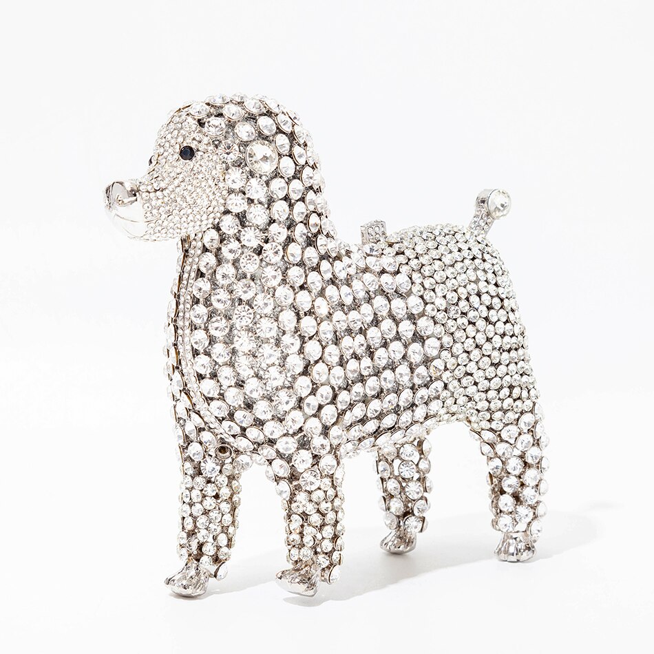 Bolsa de Noche en forma de Perro con Diamantes - Bolso de Cena para Mujer con Diseño Único y Elegante — imagen 7