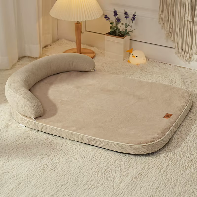 Camas para perros medianos y grandes, cama tipo sofá con almohada, cama suave con soporte de refuerzo, cama de invierno y base antideslizante — imagen 3