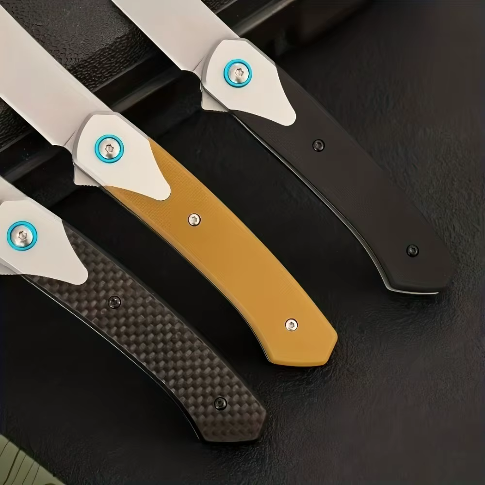 7135 Durable Pocket Knife Outdoor Folding Knife 8Cr13MoV Blade 420 Steel Frame+G10 Handle Multi Fishing Tool Camping Knives — image 4