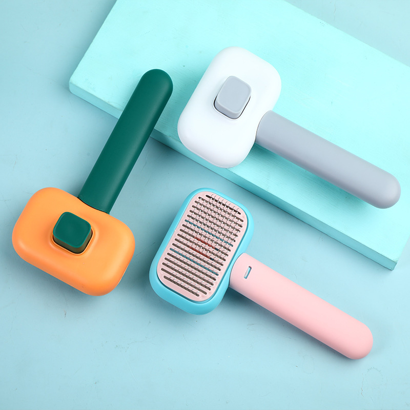 New Pet Cat Dog Hair Brush Hair Massage Comb Open-Knot Brush Grooming Cleaning Tool Stainless Steel Comb — image 2