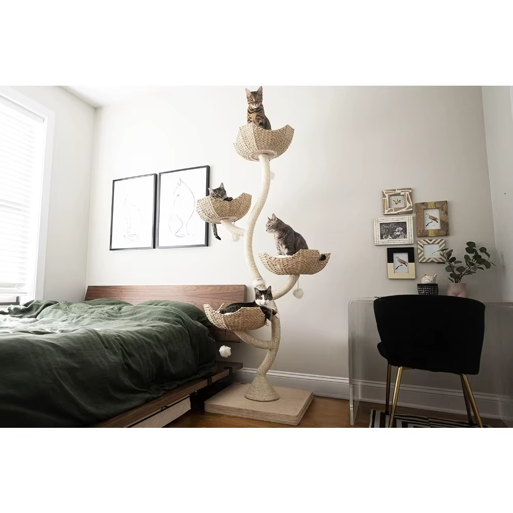 Árbol de Gato Moderno de 1.83 m de Alto para Gatos Grandes y Múltiples, Poste de Rastrillado con Diseño de Lujo, Resistente y Estable — imagen 2