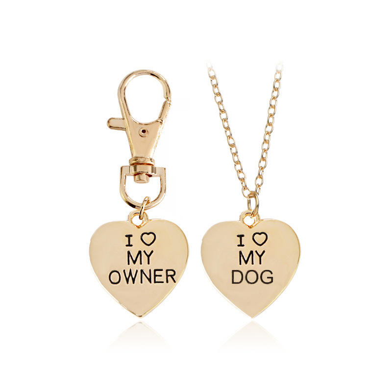 Love My OwnerI love My Dog Pet Dog Bone Necklace — image 1
