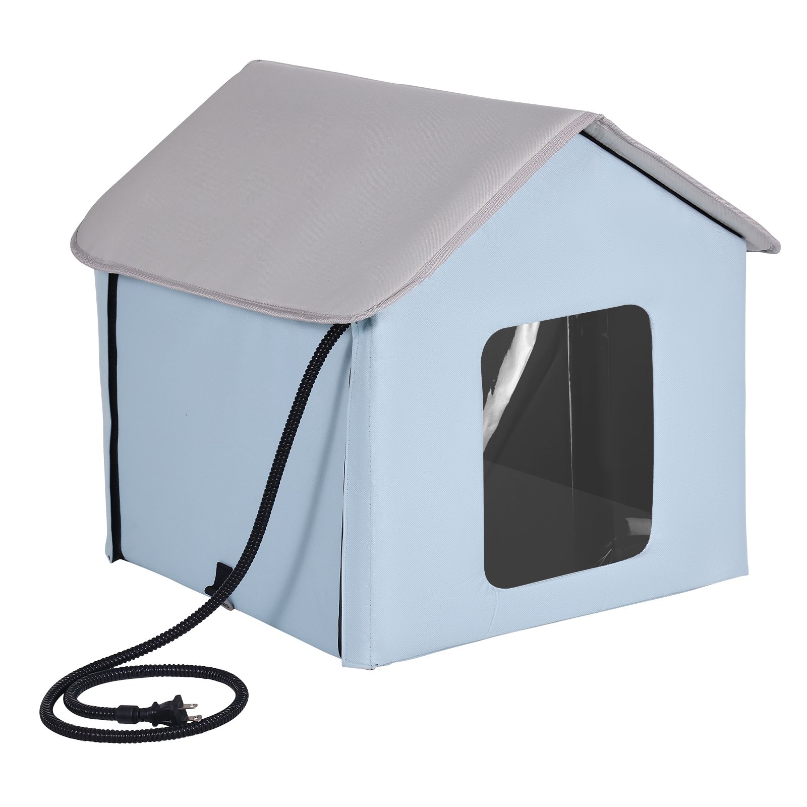 Casa Caliente para Gatos VEVOR Plegable con Plancha Calor Azul Pequeña — imagen 2