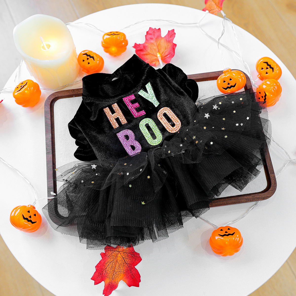 Pet Clothes Spring Autumn Small Dog Puppy Festival Outfit Halloween Tulle Dress — image 4