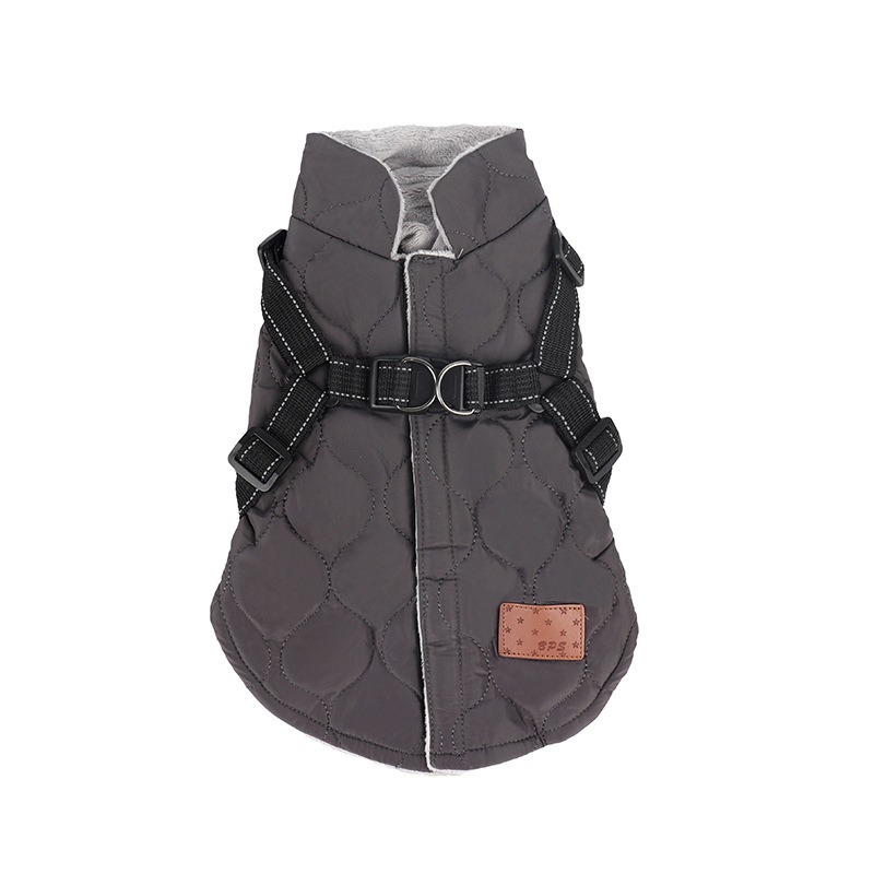 Autumn And Winter Dog Clothes Thickened Cotton Clothes Two Feet Small Dog Vest Traction Pet Clothes — image 5