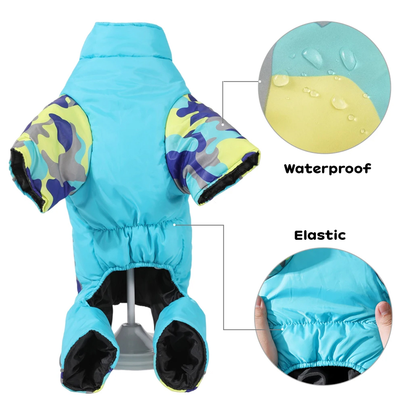 Chaquetón de invierno para perros y gatos, impermeable y reflejante con D-ringen para pequeños y medianos canes, bulldog y pug — imagen 9