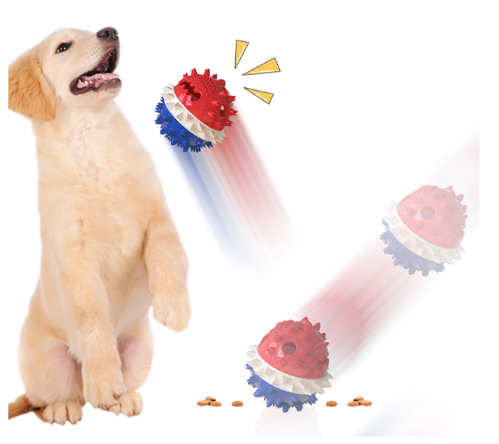Pet teeth grinding stick makes sounds dog toys squeak and leak food balls — image 3