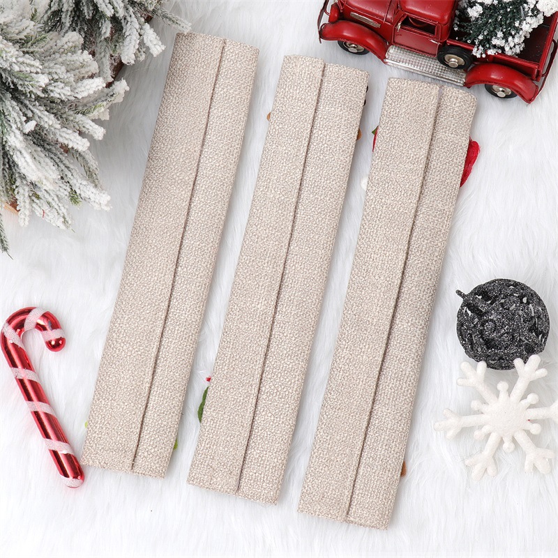 Christmas Home Decoration Products Santa Claus Snowman Elk Linen Refrigerator Handle Sticker Microwave Oven Handle Cover — image 4
