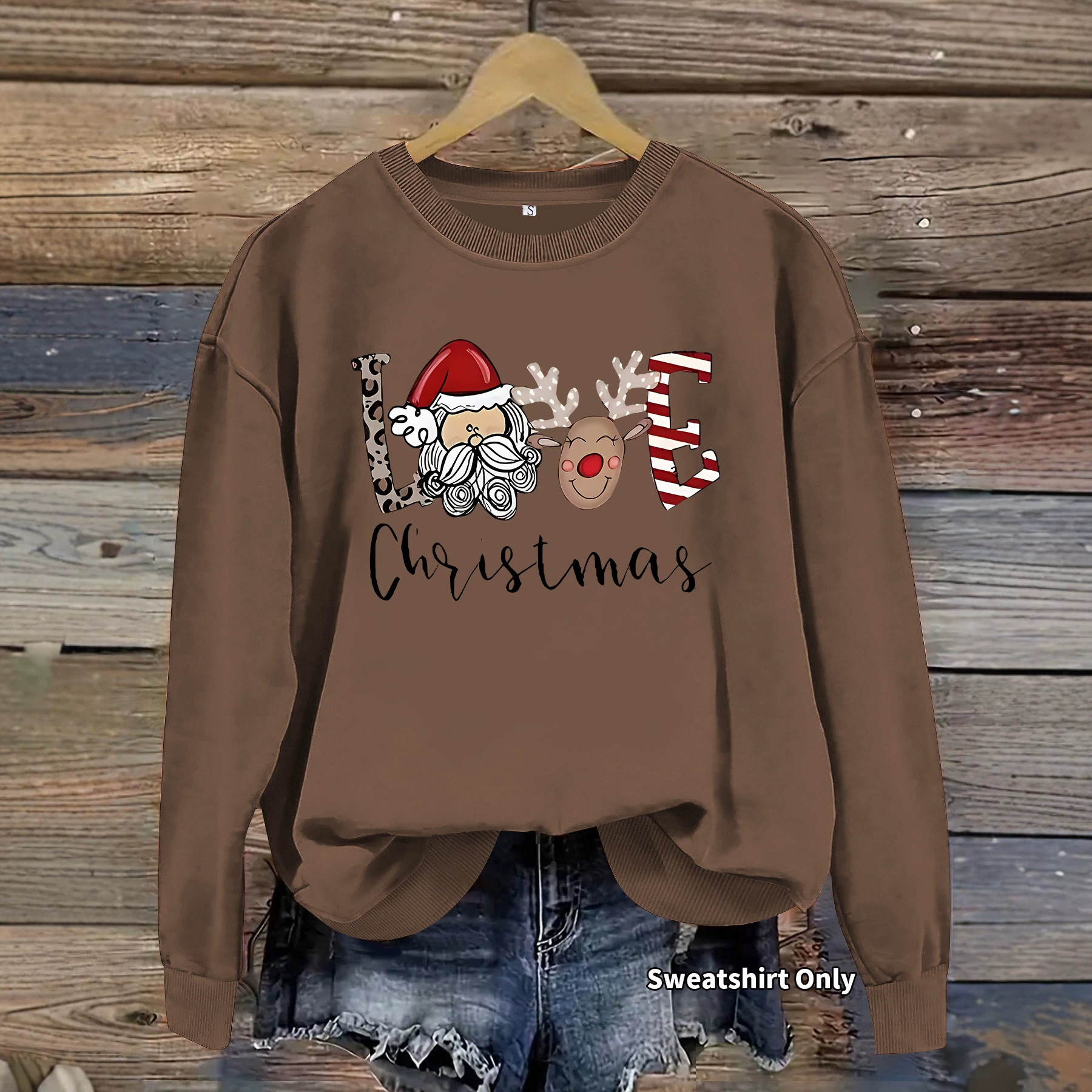 Deer print fleece hoodie — image 5