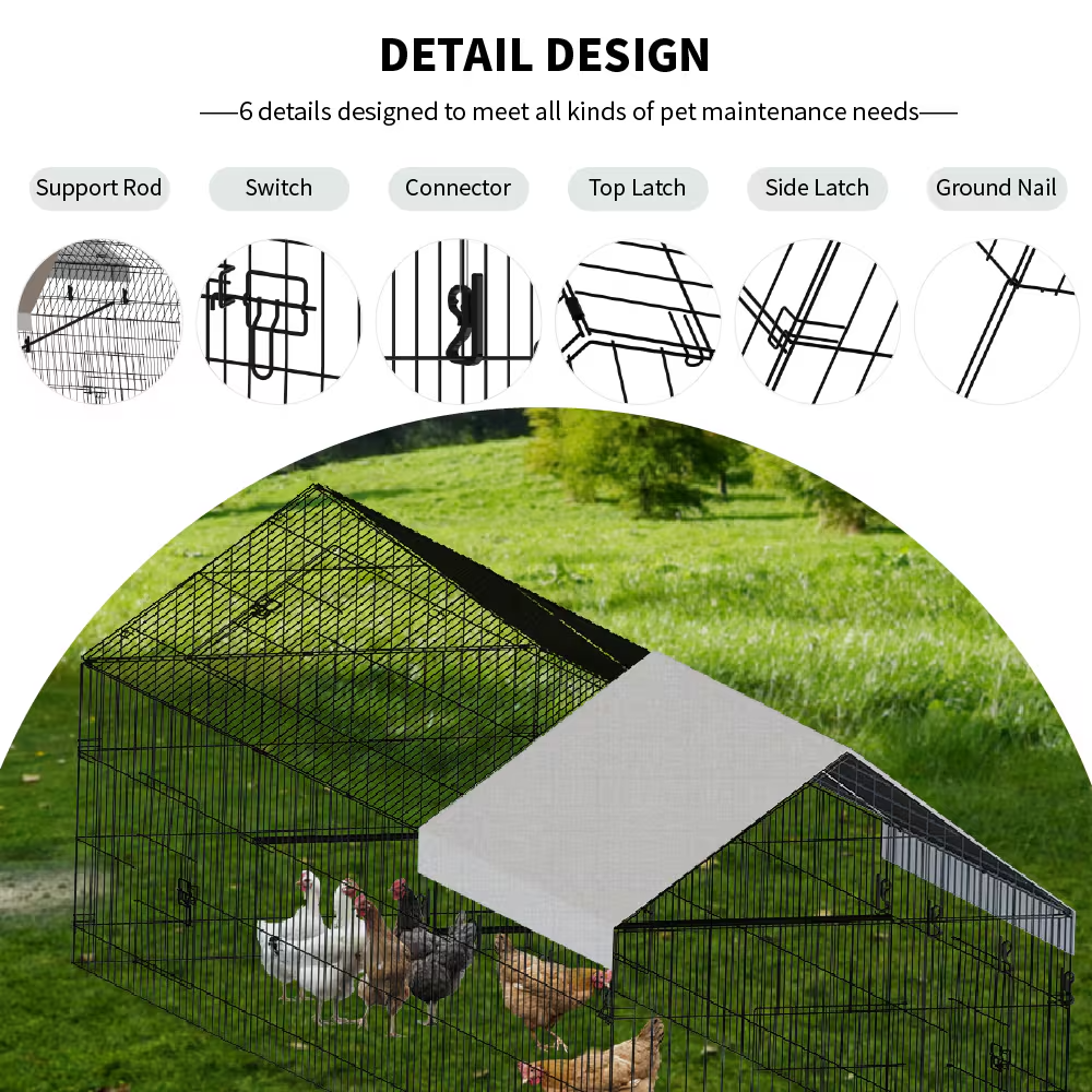 Cubo para Gallinas de Granja Exterior en Metal — imagen 8
